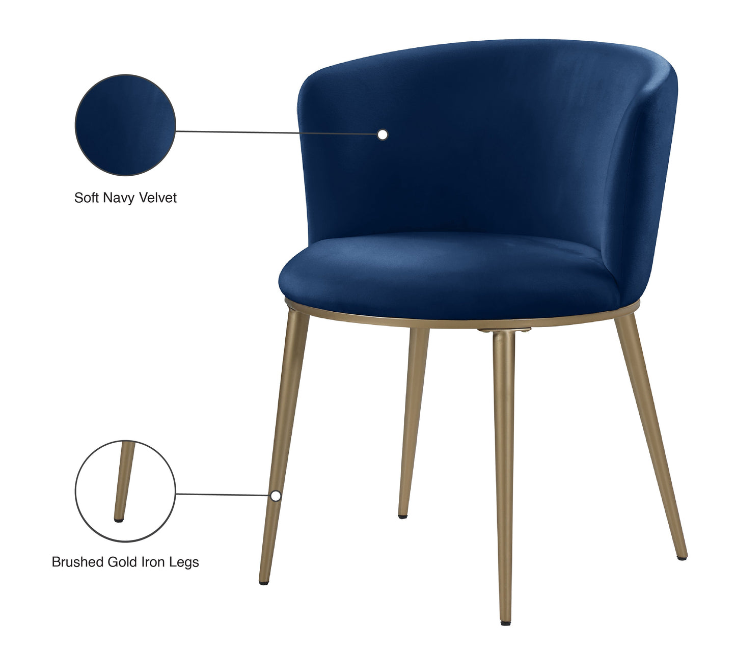 Skylar Velvet Dining Chair - Furniture Depot