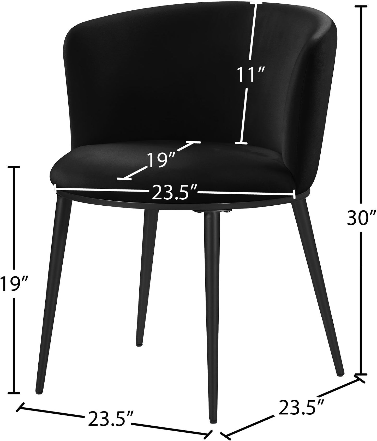 Skylar Velvet Dining Chair - Furniture Depot