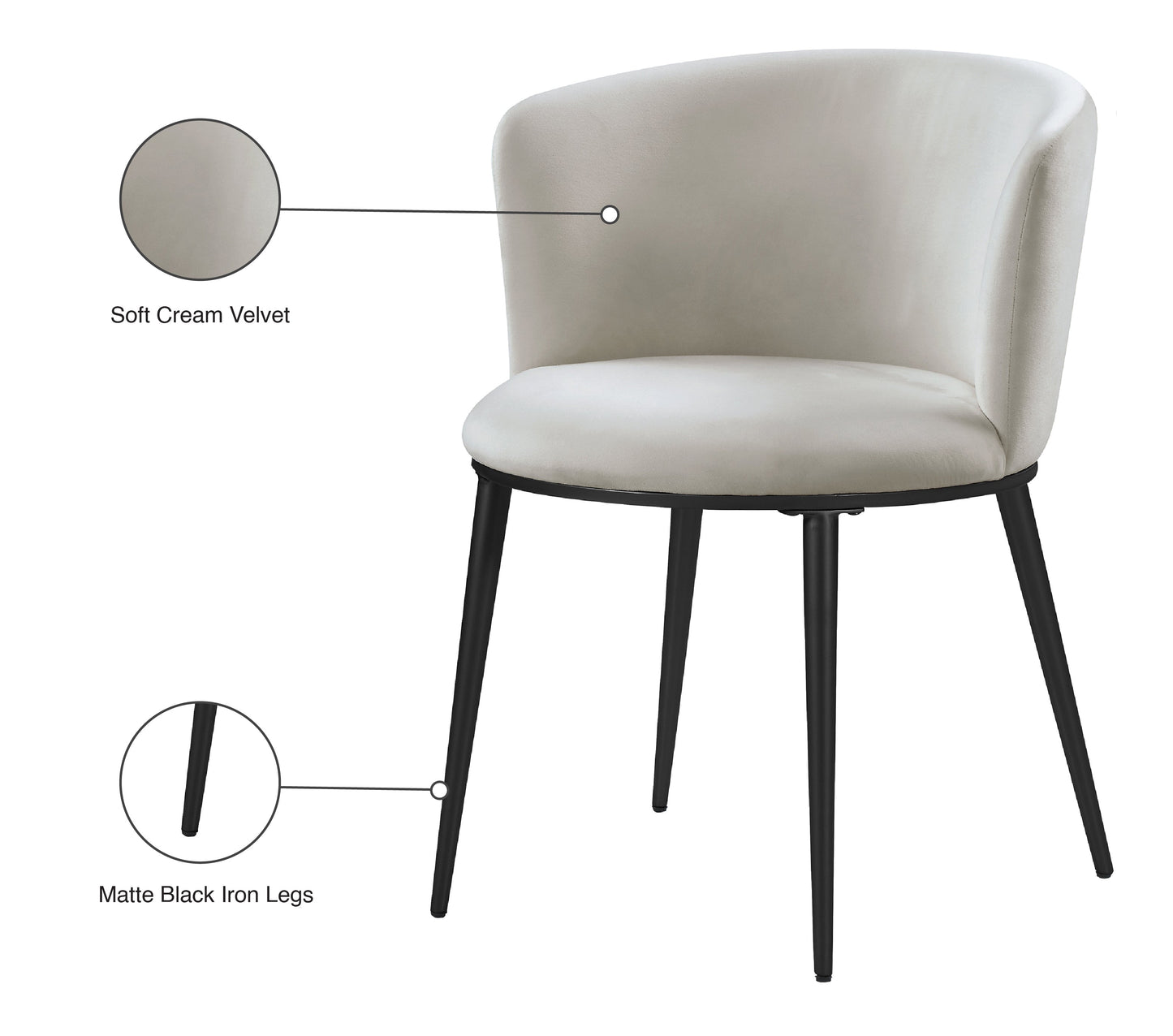 Skylar Velvet Dining Chair - Furniture Depot