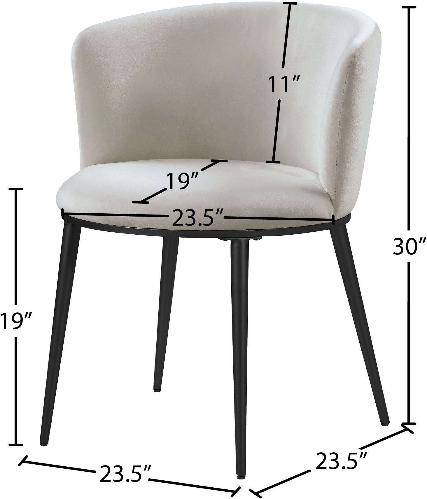 Skylar Velvet Dining Chair - Furniture Depot
