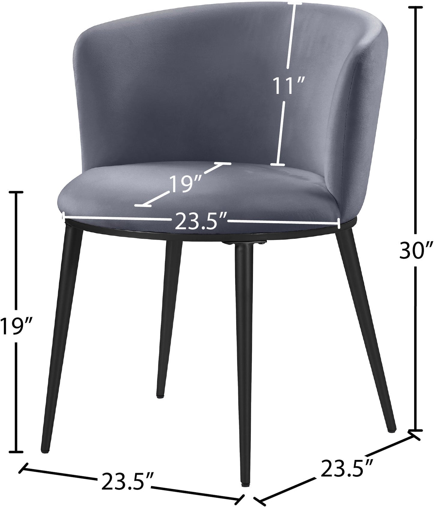 Skylar Velvet Dining Chair - Furniture Depot