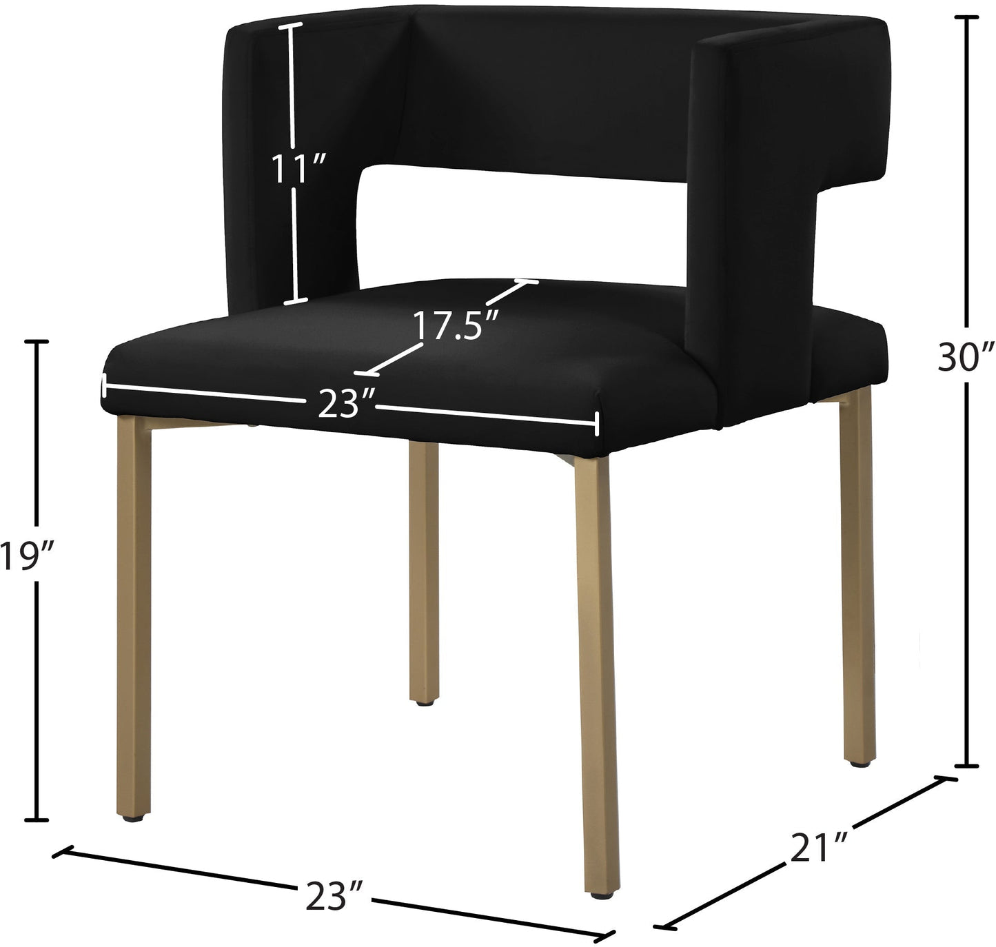 Caleb Velvet Dining Chair - Furniture Depot