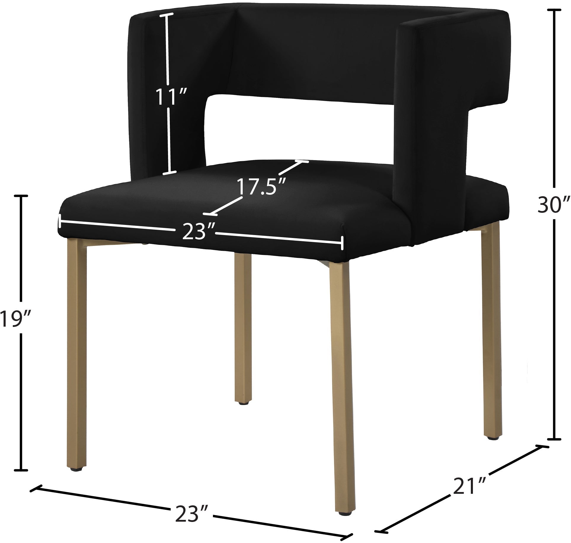 Caleb Velvet Dining Chair - Furniture Depot