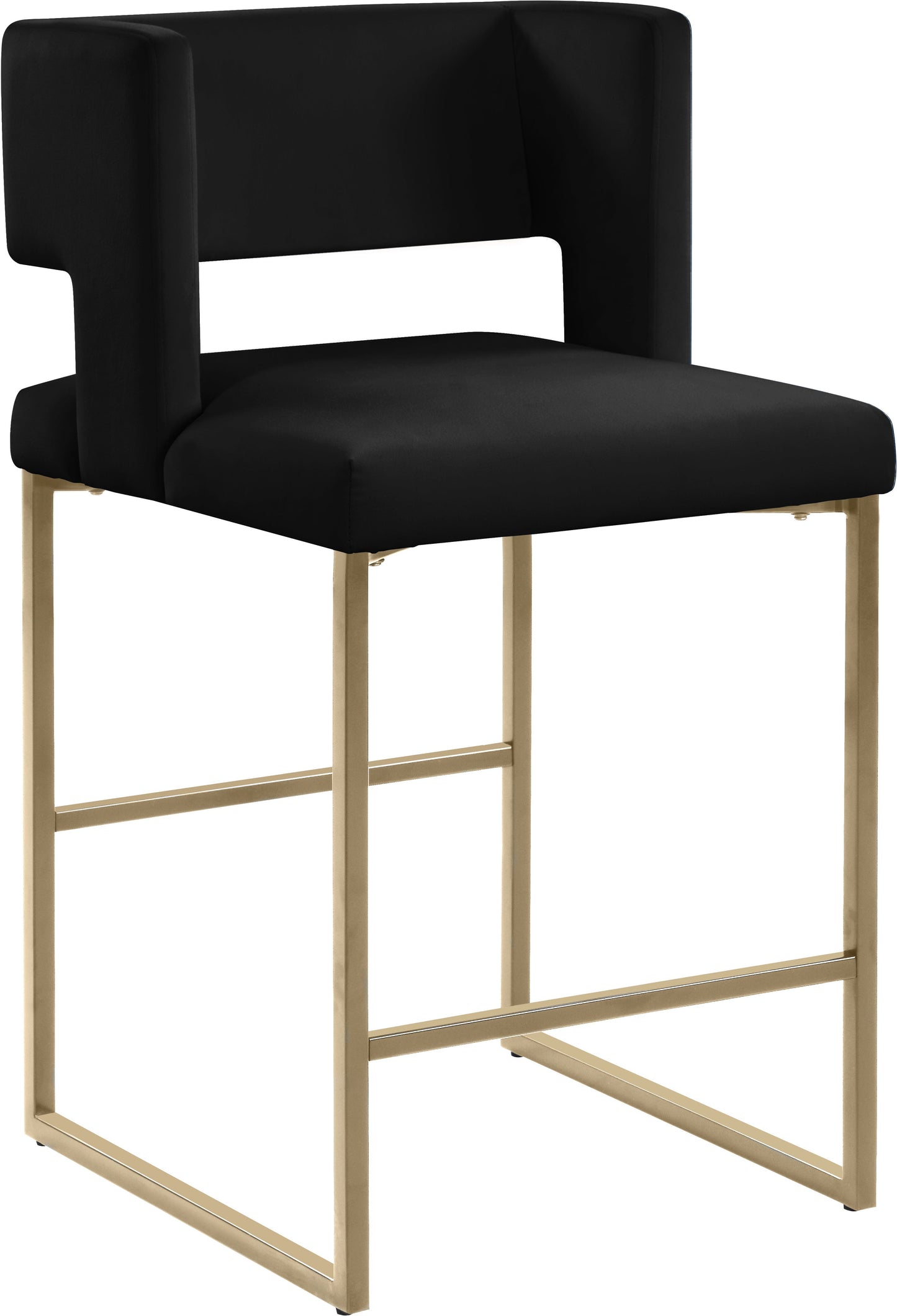 Caleb Velvet Counter Stool - Furniture Depot