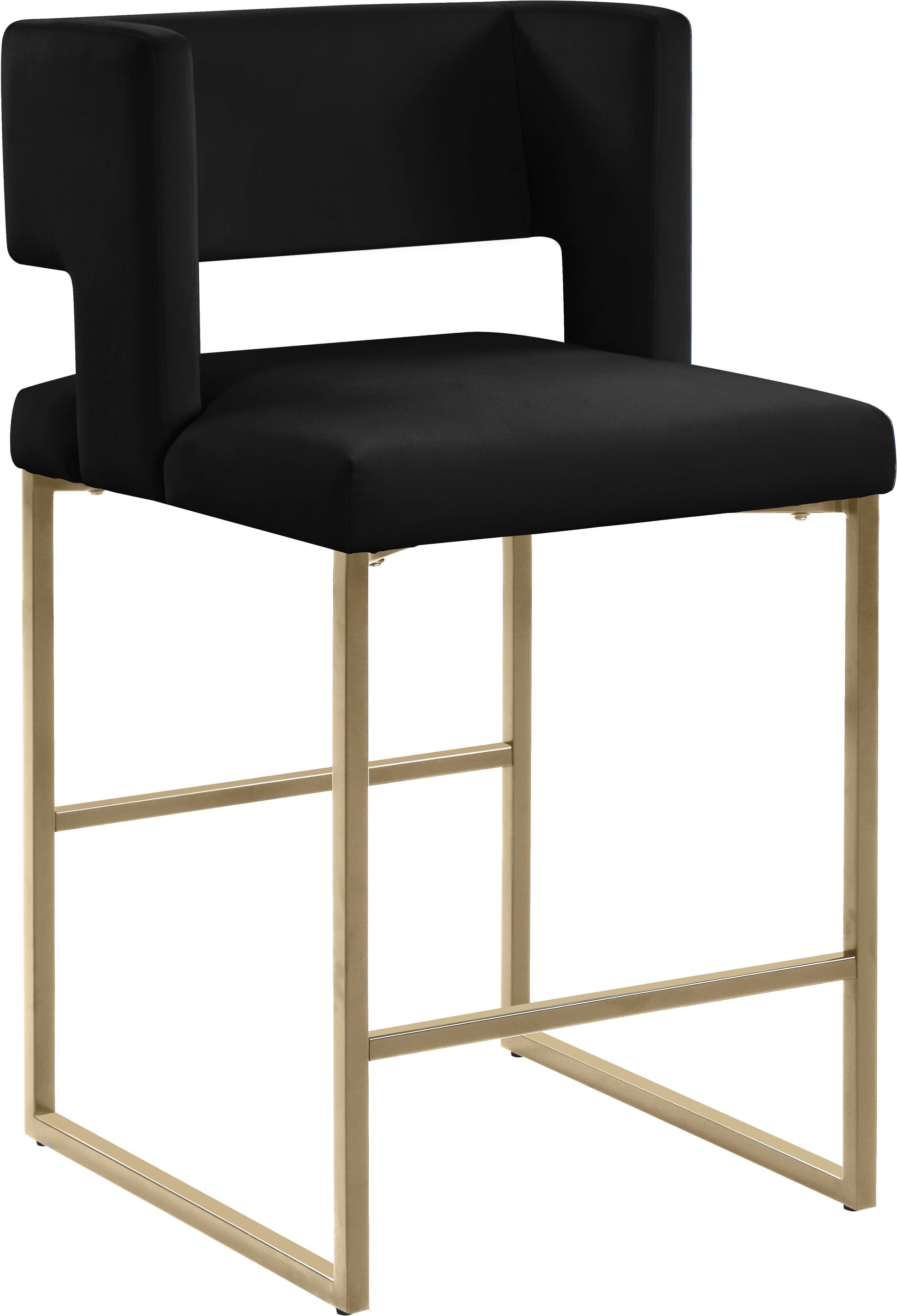 Caleb Velvet Counter Stool - Furniture Depot