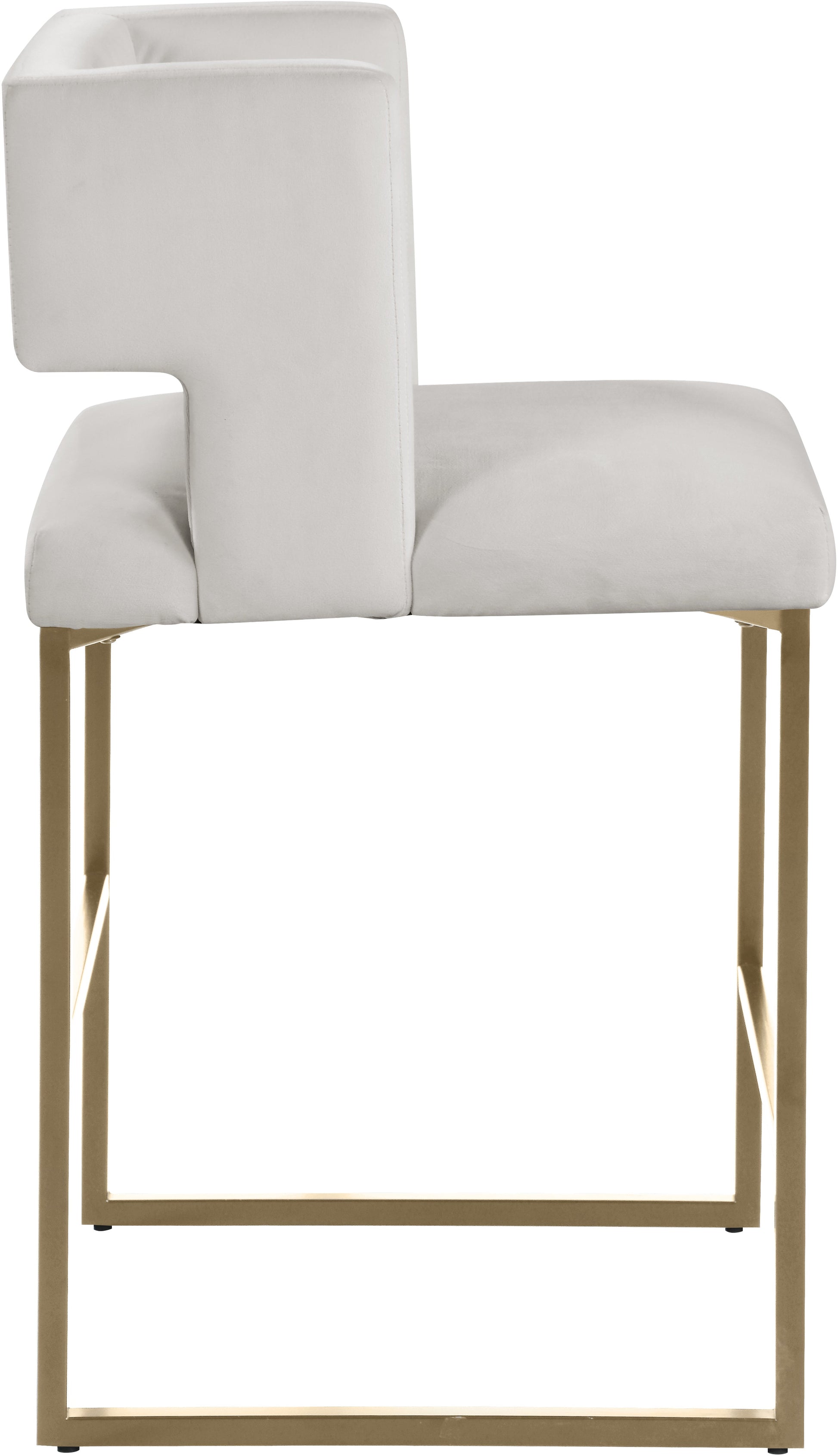 Caleb Velvet Counter Stool - Furniture Depot