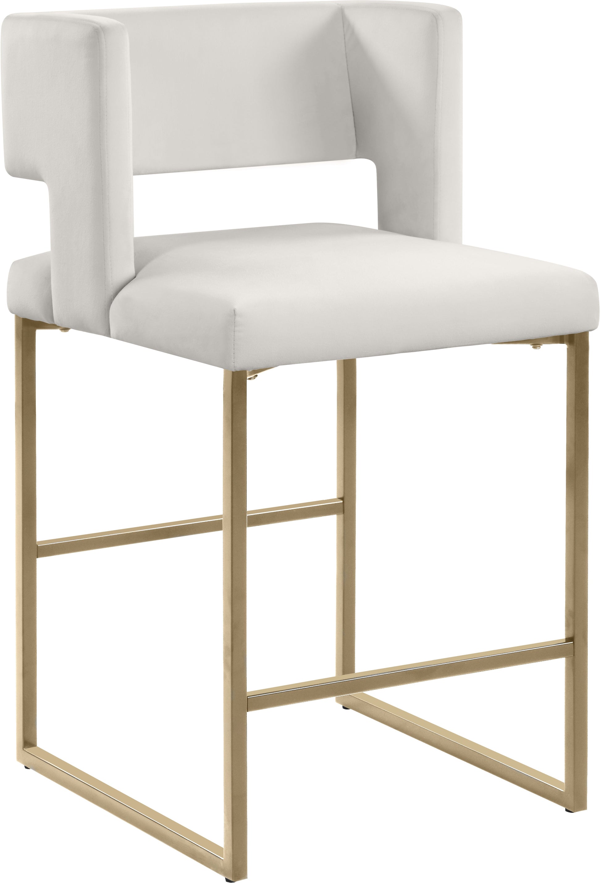 Caleb Velvet Counter Stool - Furniture Depot
