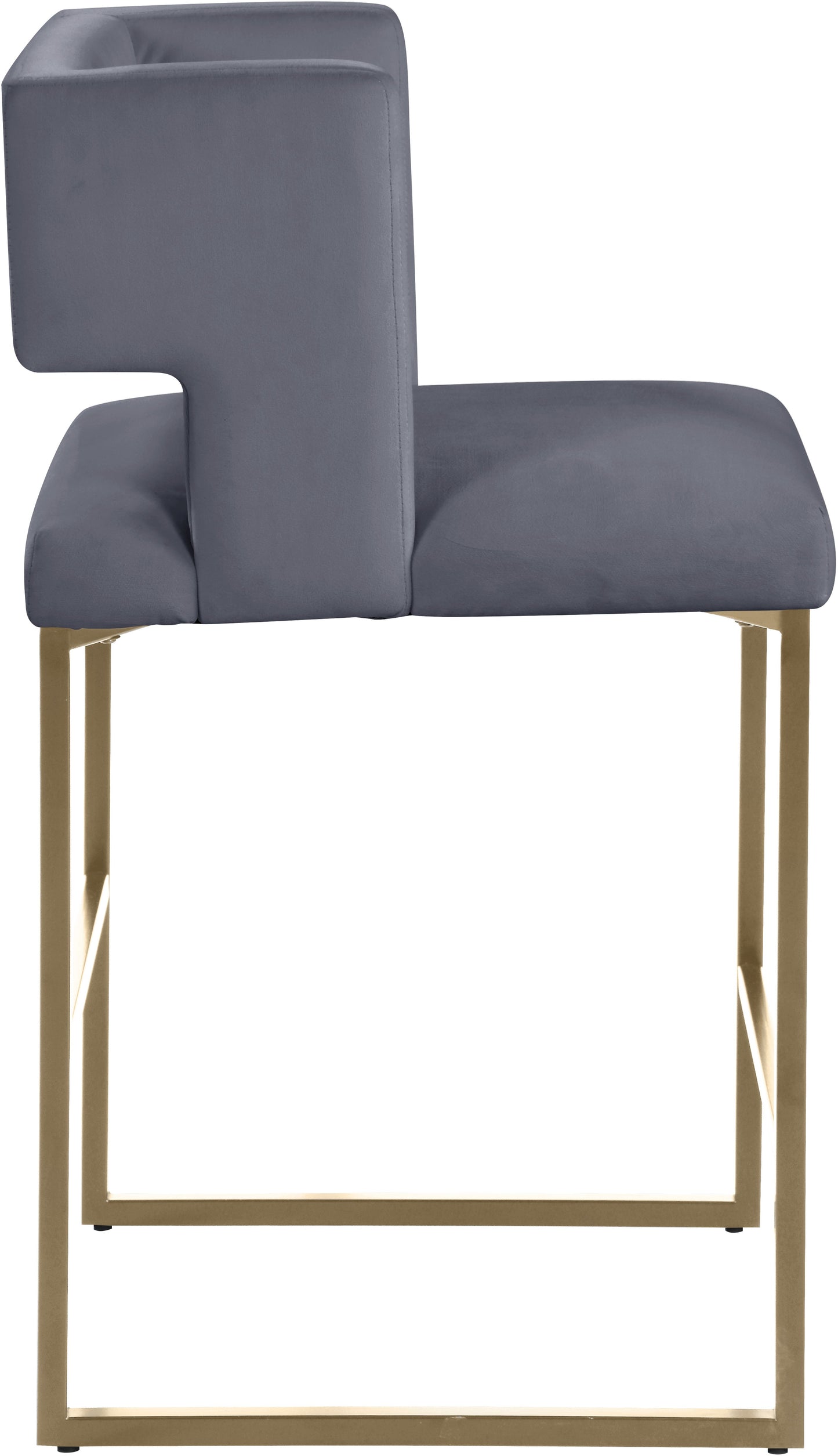 Caleb Velvet Counter Stool - Furniture Depot