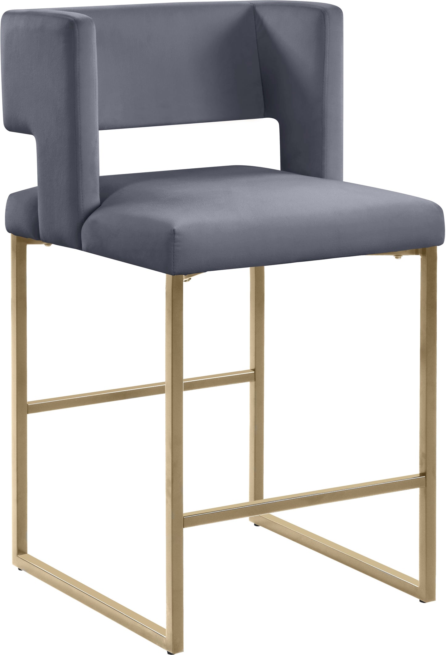 Caleb Velvet Counter Stool - Furniture Depot