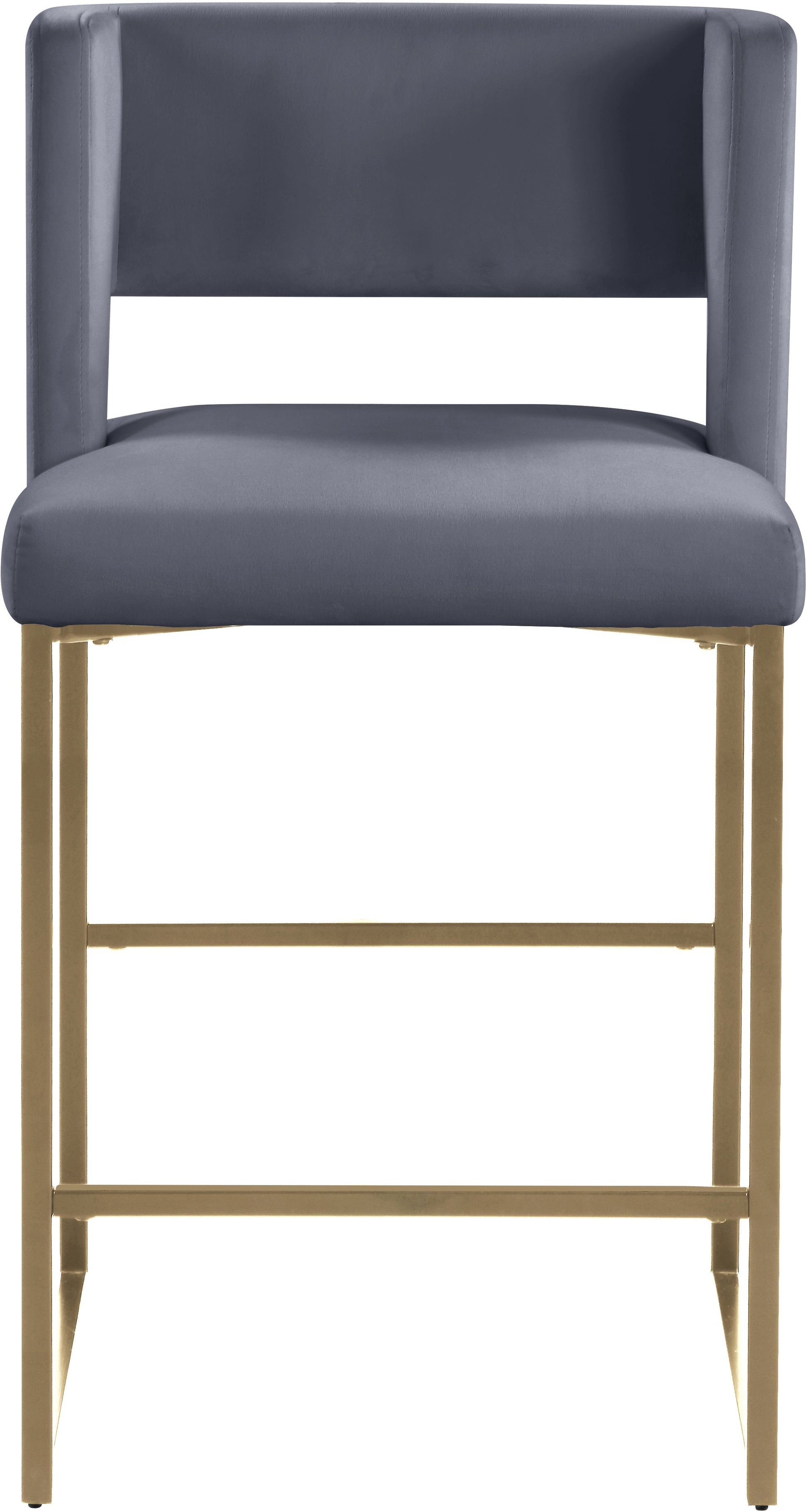 Caleb Velvet Counter Stool - Furniture Depot