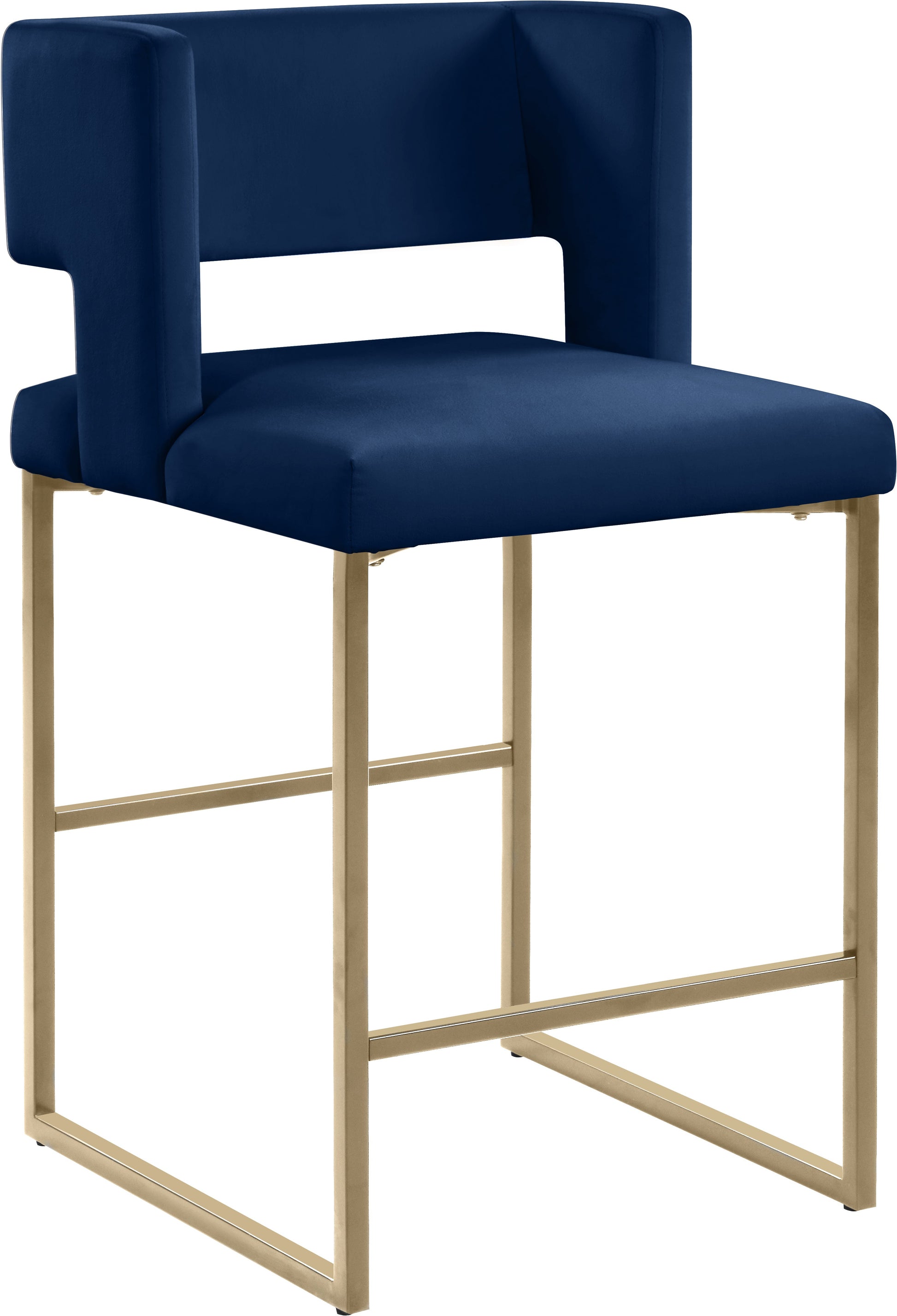 Caleb Velvet Counter Stool - Furniture Depot