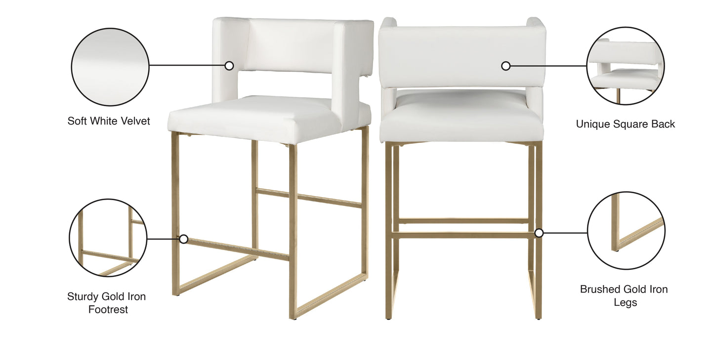 Caleb Faux Leather Counter Stool - Furniture Depot