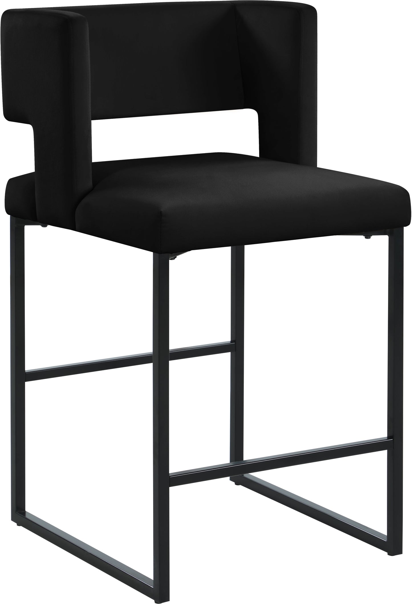 Caleb Velvet Counter Stool - Furniture Depot