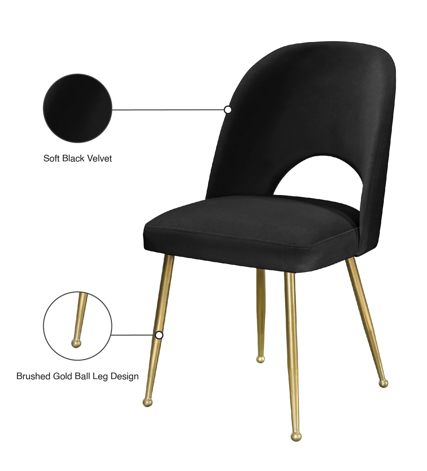 Logan Velvet Dining Chair - Furniture Depot (7679020761336)