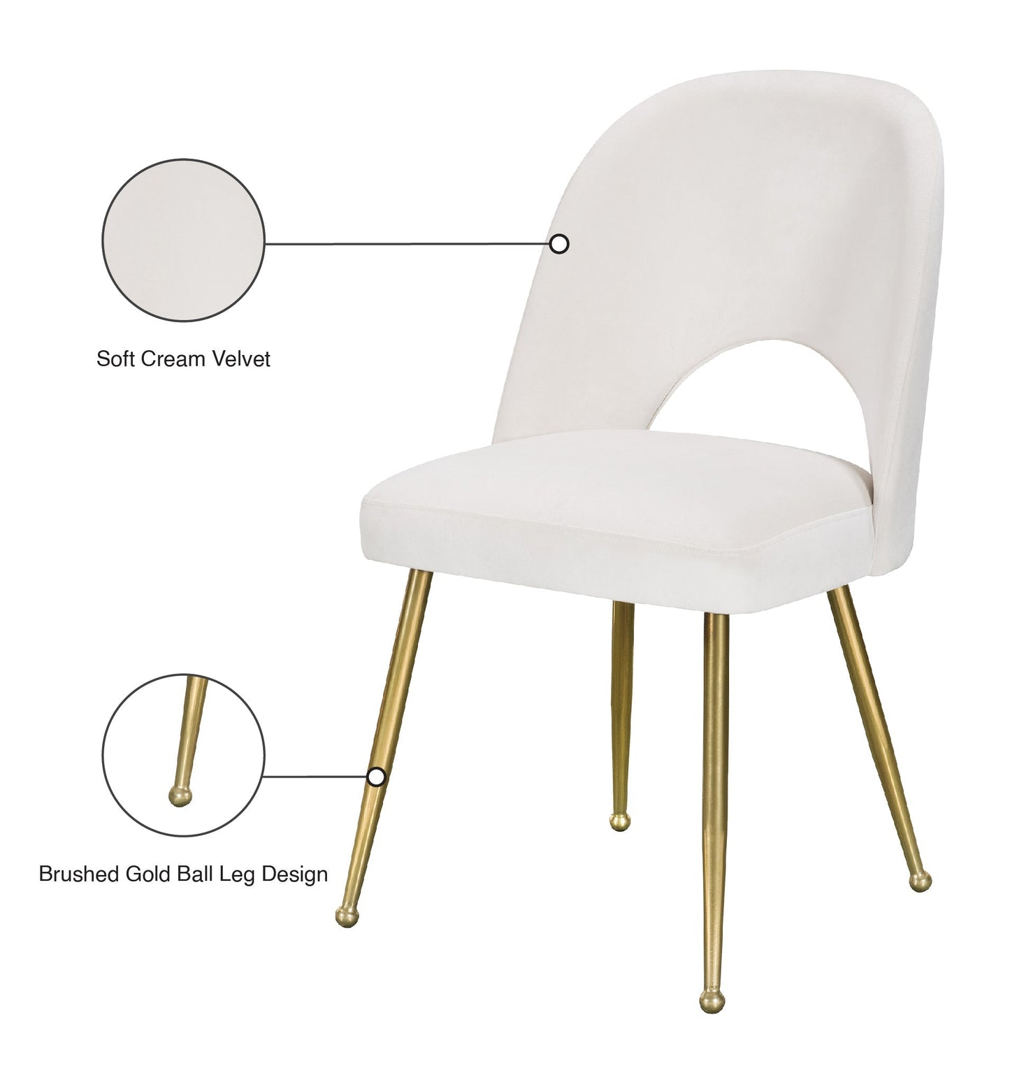 Logan Velvet Dining Chair - Furniture Depot (7679020761336)