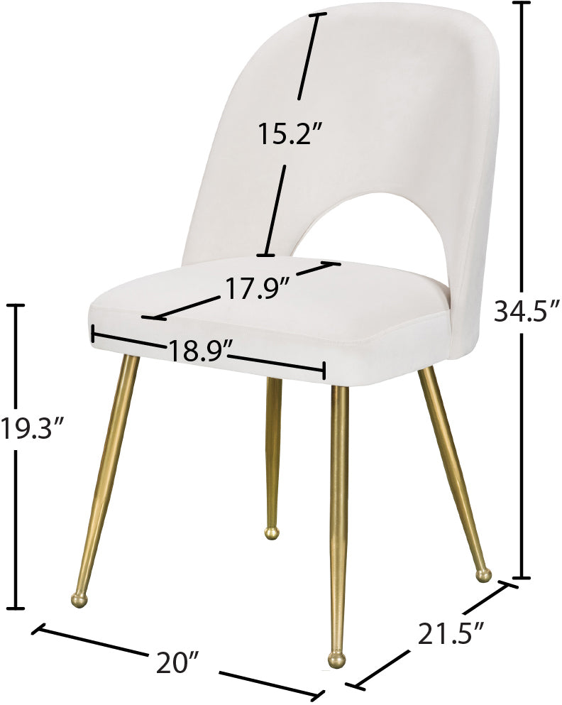 Logan Velvet Dining Chair - Furniture Depot (7679020761336)
