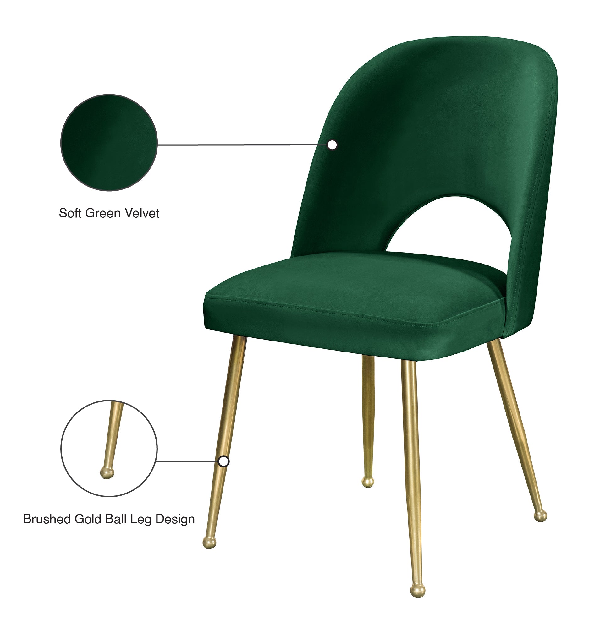 Logan Velvet Dining Chair - Furniture Depot (7679020761336)
