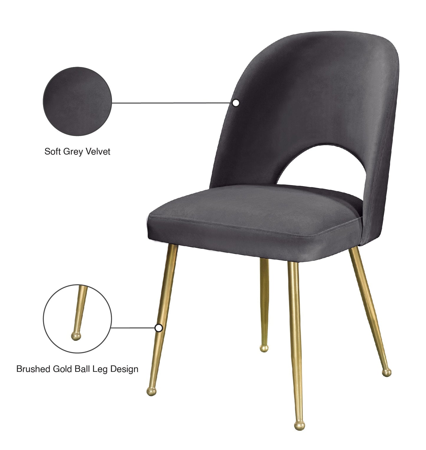 Logan Velvet Dining Chair - Furniture Depot (7679020761336)