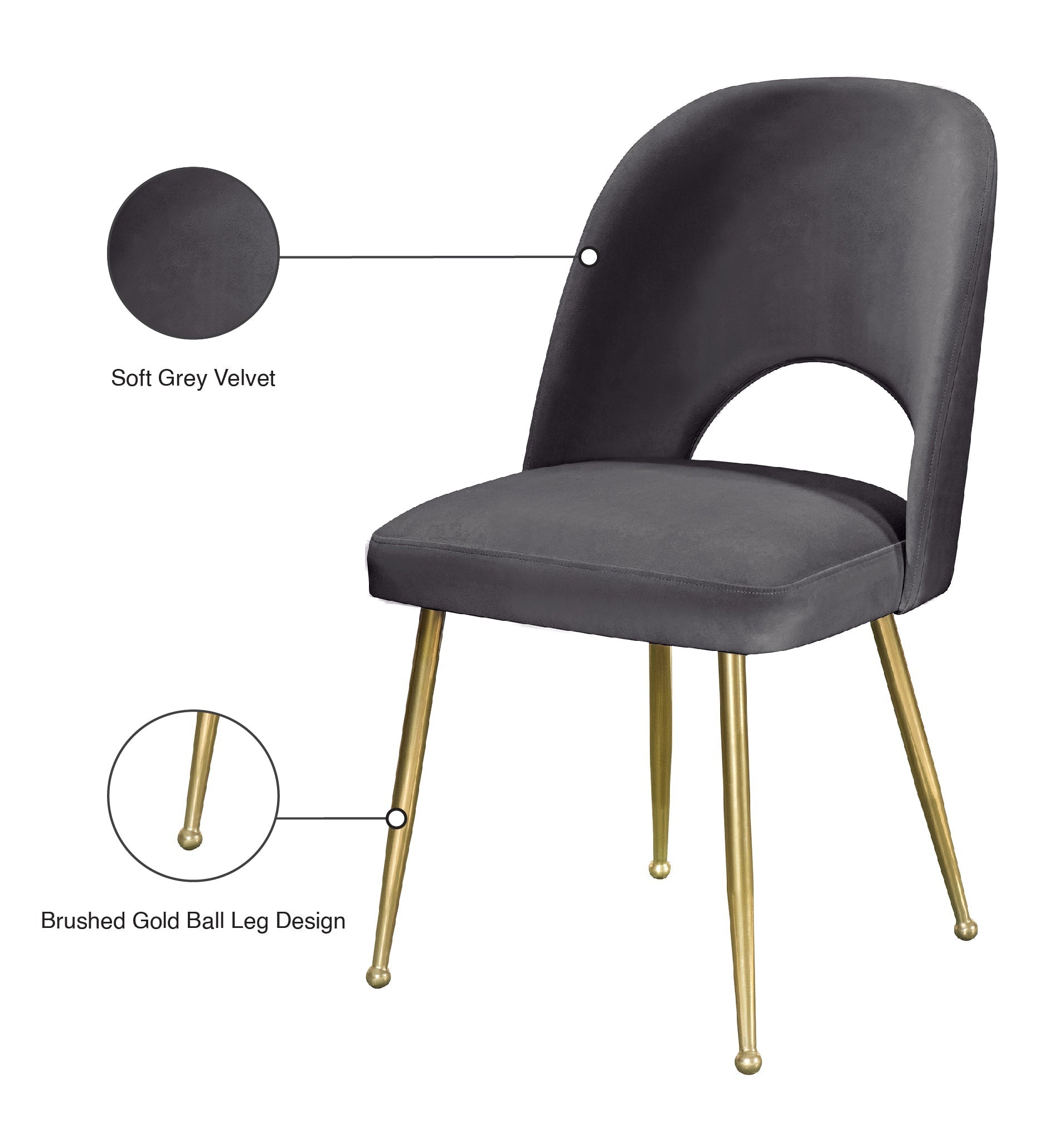 Logan Velvet Dining Chair - Furniture Depot (7679020761336)