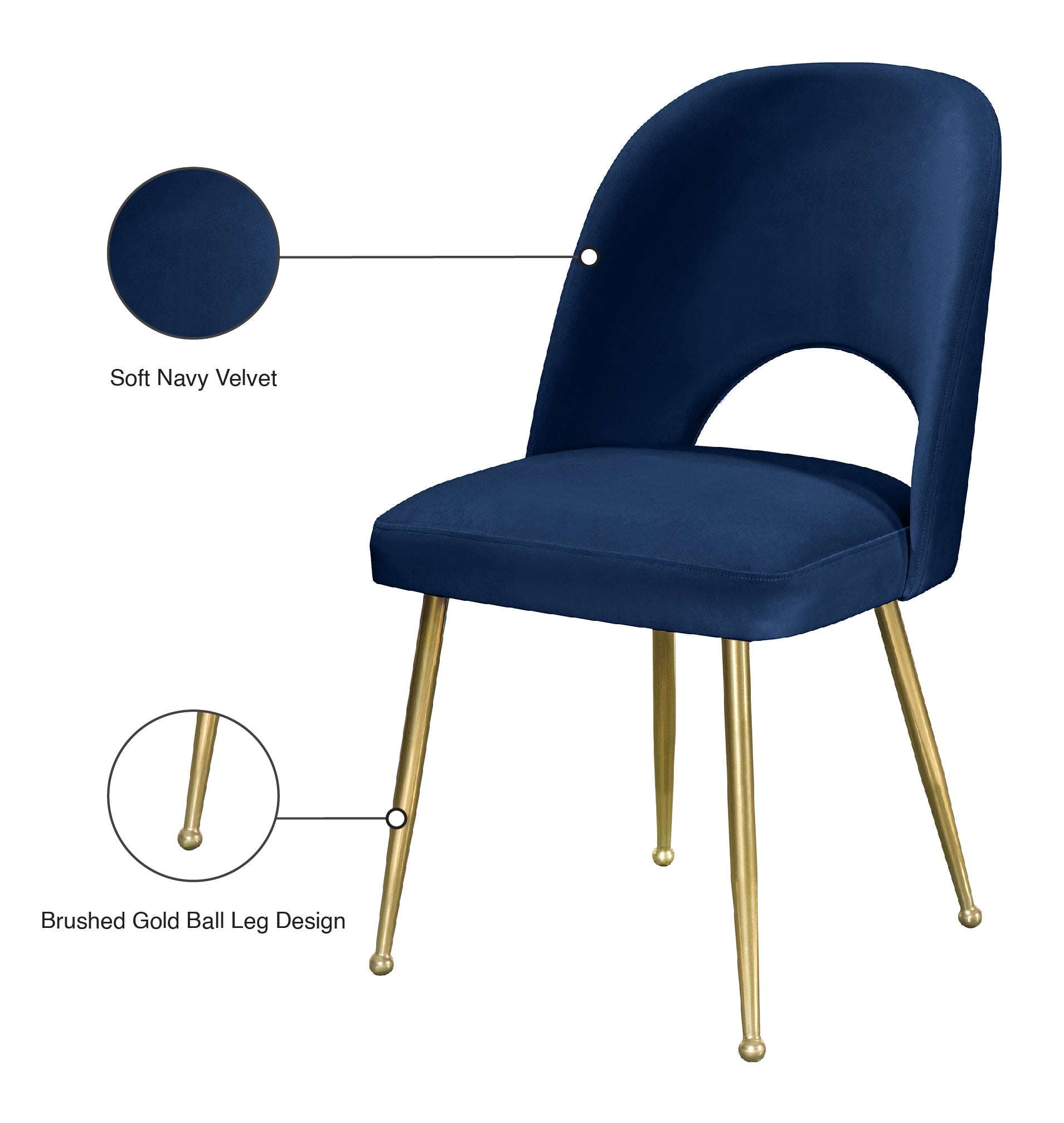 Logan Velvet Dining Chair - Furniture Depot (7679020761336)