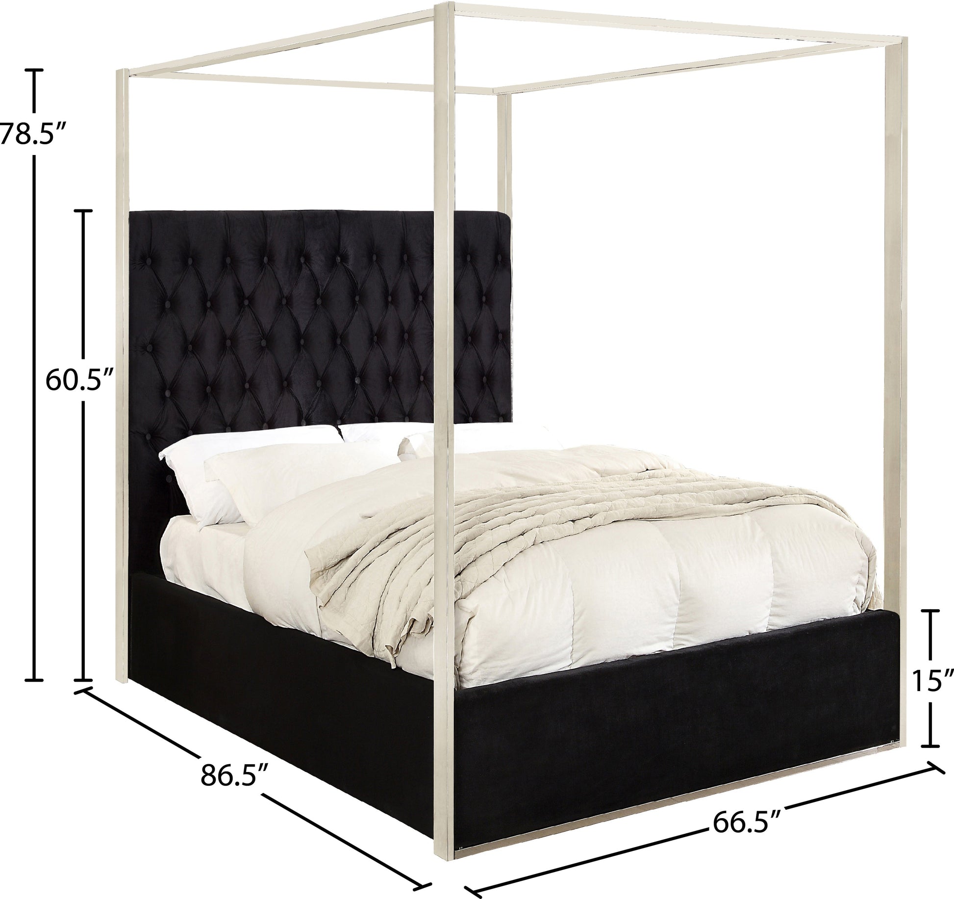 Porter Velvet Bed - Furniture Depot (7679025381624)