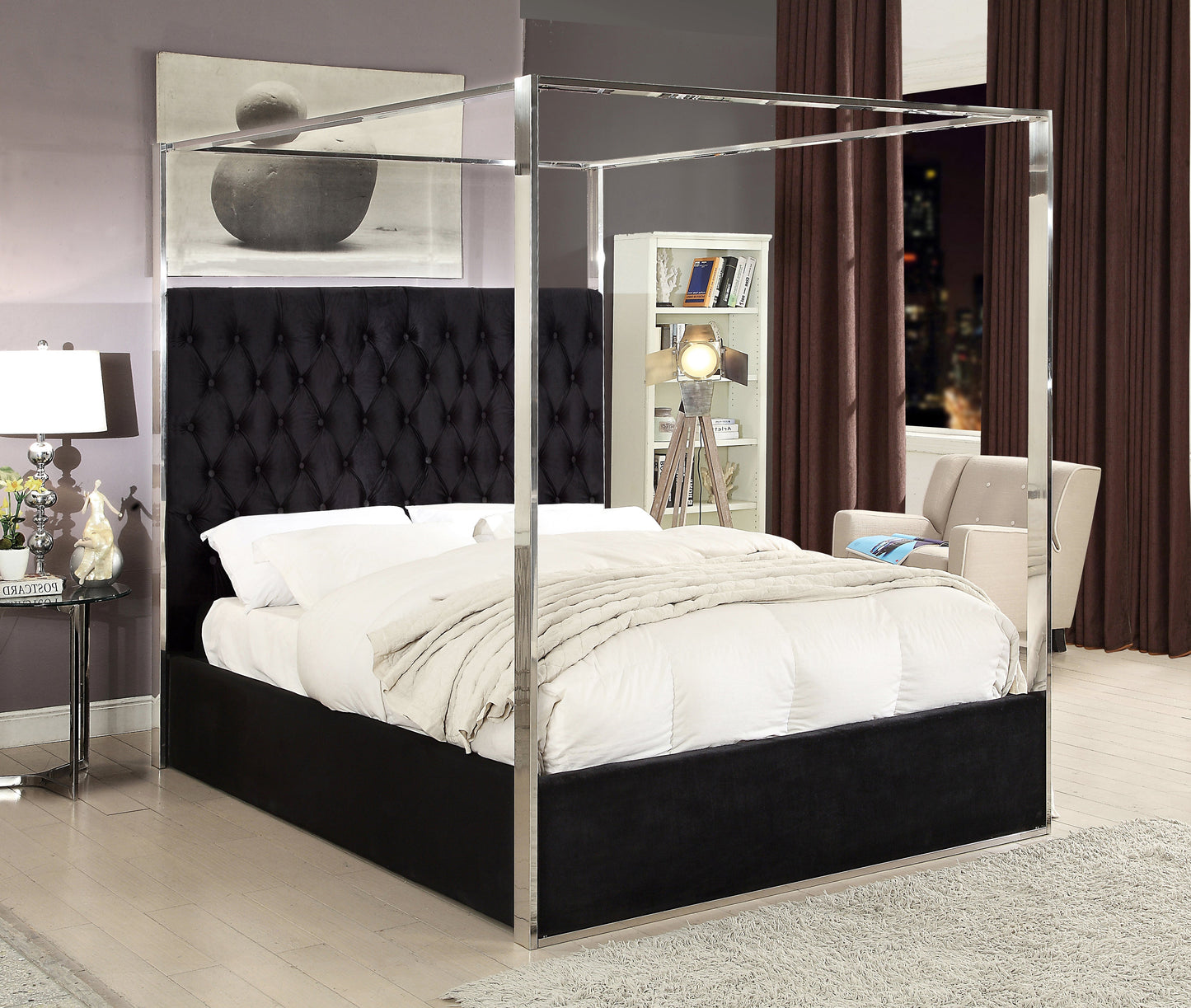 Porter Velvet Bed - Furniture Depot (7679025381624)