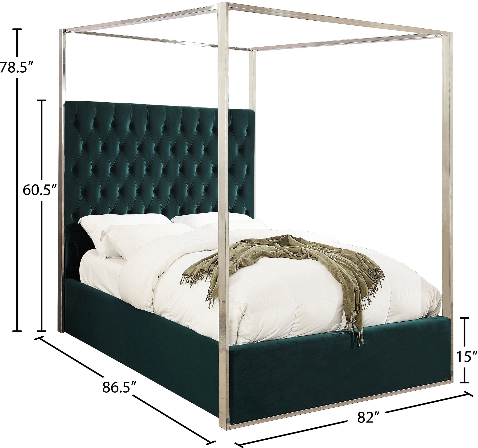Porter Velvet Bed - Furniture Depot (7679025381624)