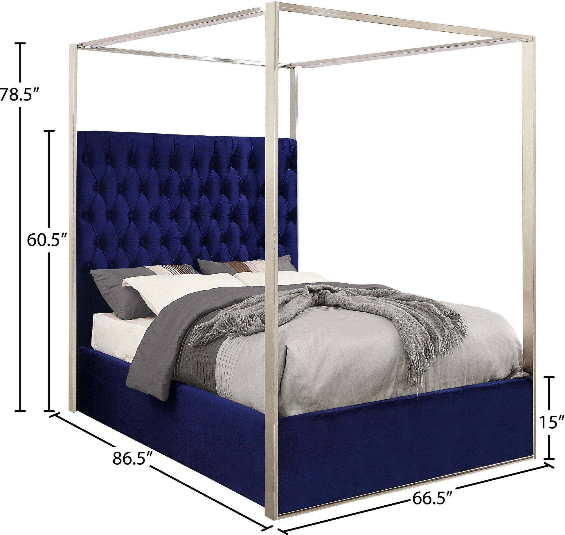 Porter Velvet Bed - Furniture Depot (7679025381624)