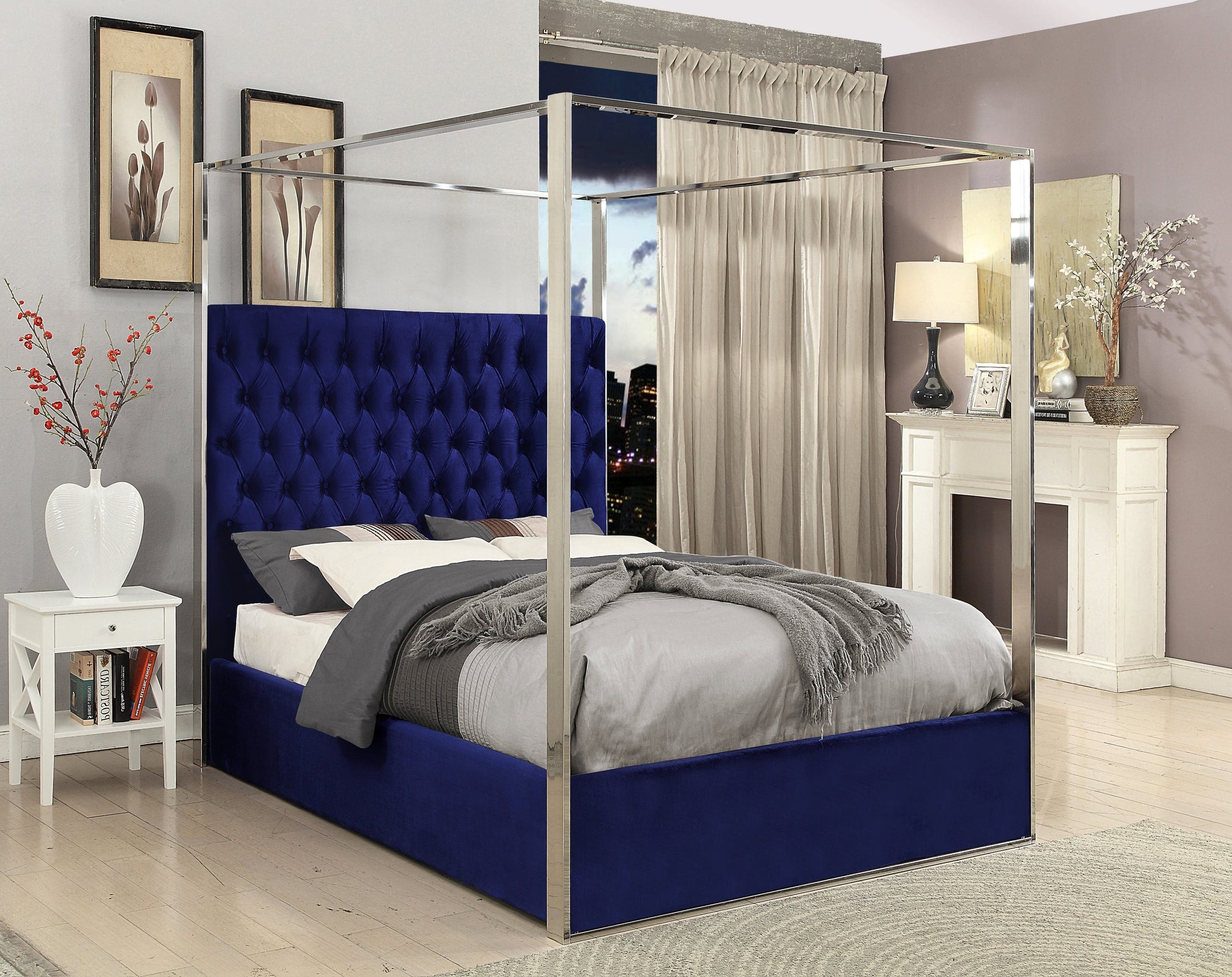 Porter Velvet Bed - Furniture Depot (7679025381624)