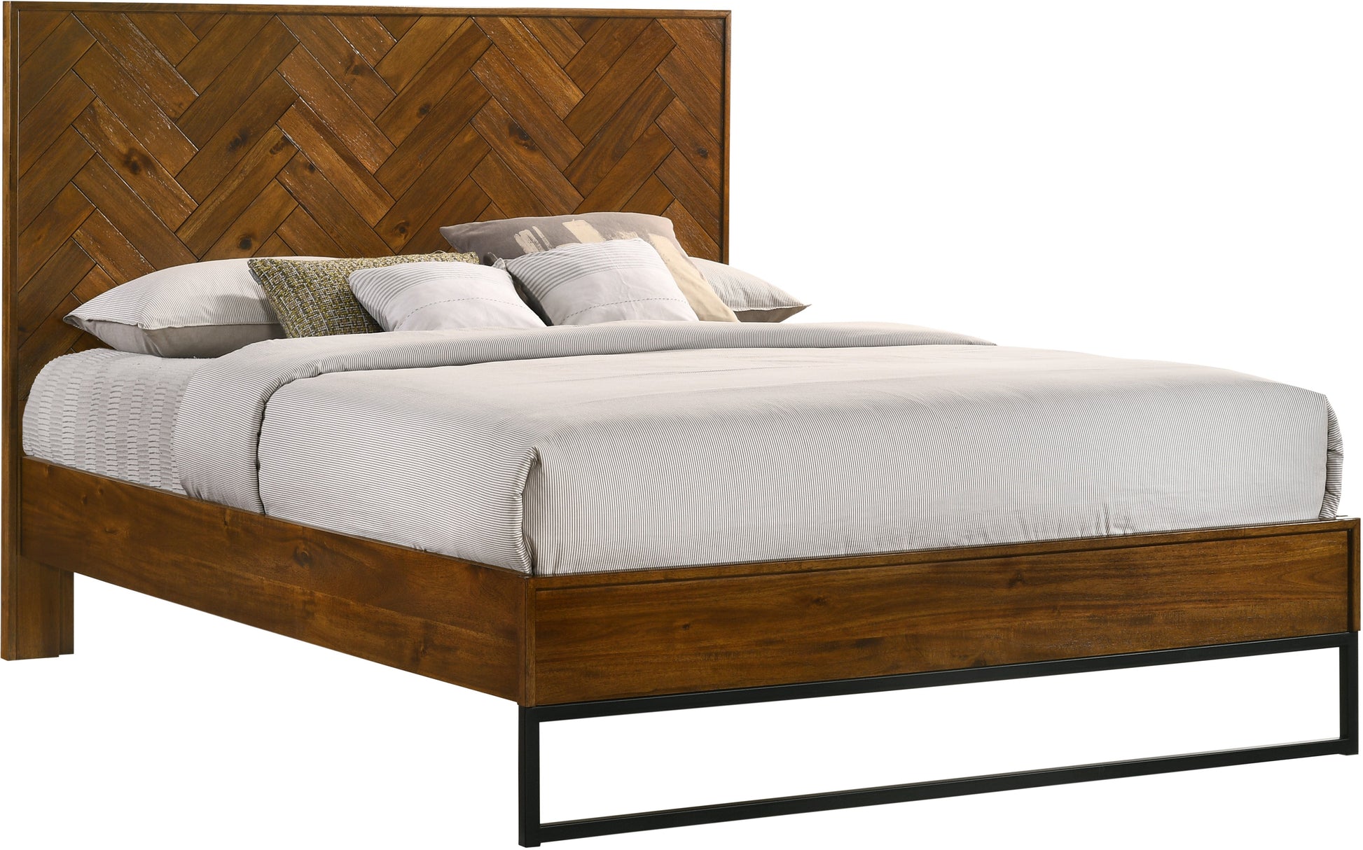 Reed Antique Coffee King Bed (3 Boxes) - Furniture Depot (7679025774840)