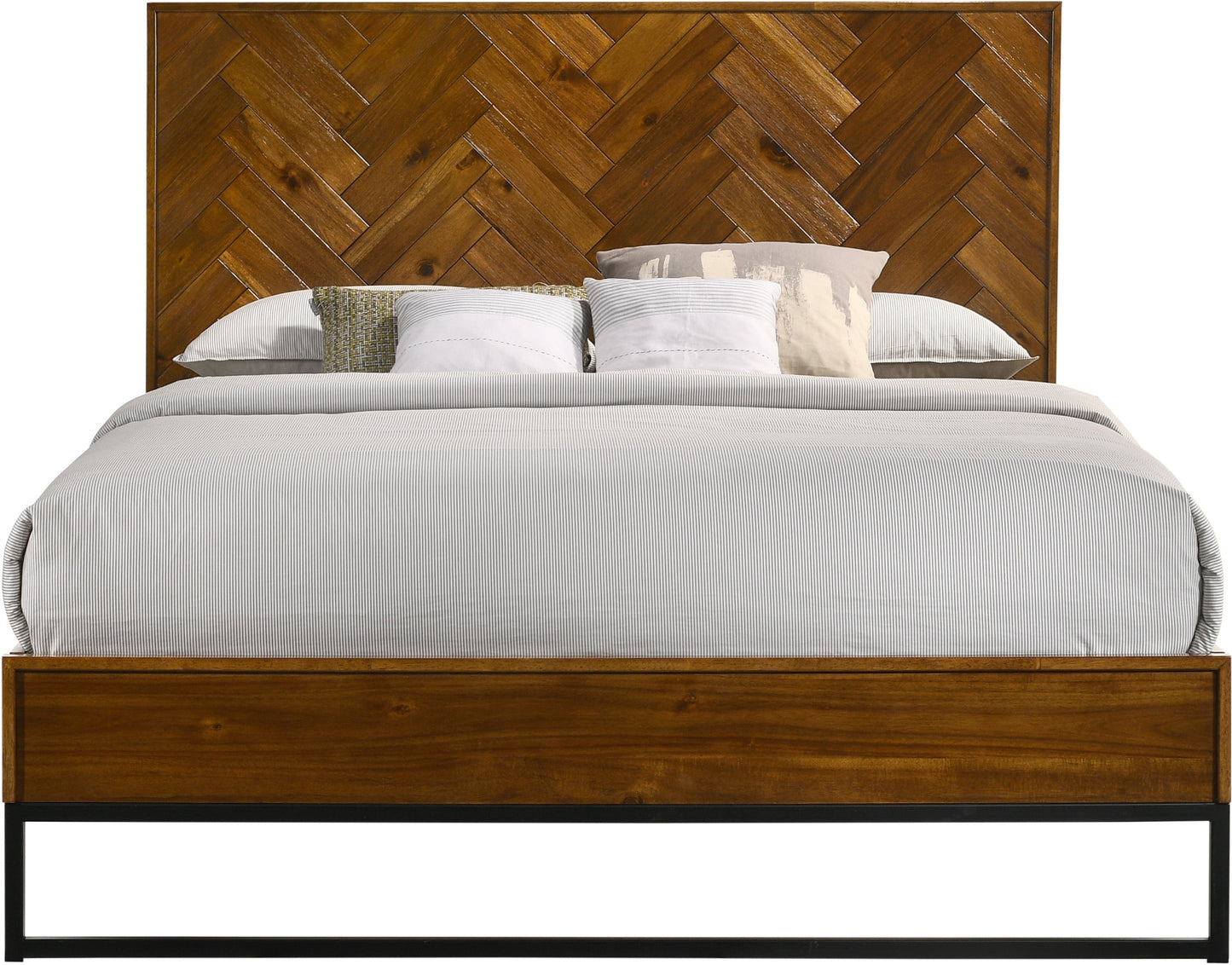 Reed Antique Coffee King Bed (3 Boxes) - Furniture Depot (7679025774840)