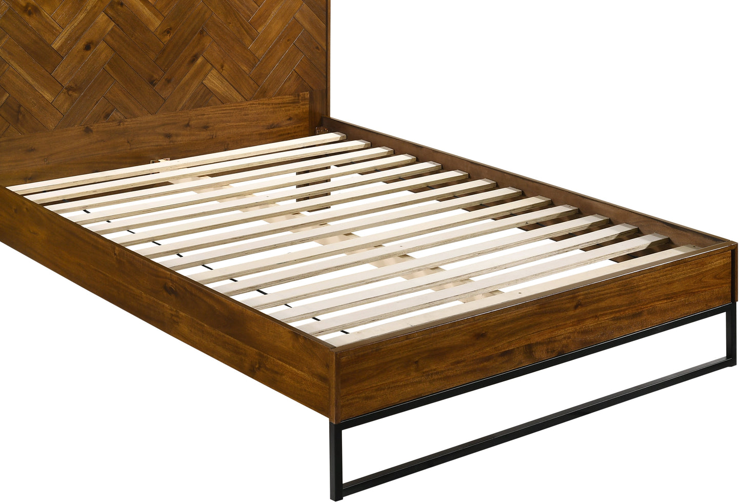 Reed Antique Coffee King Bed (3 Boxes) - Furniture Depot (7679025774840)