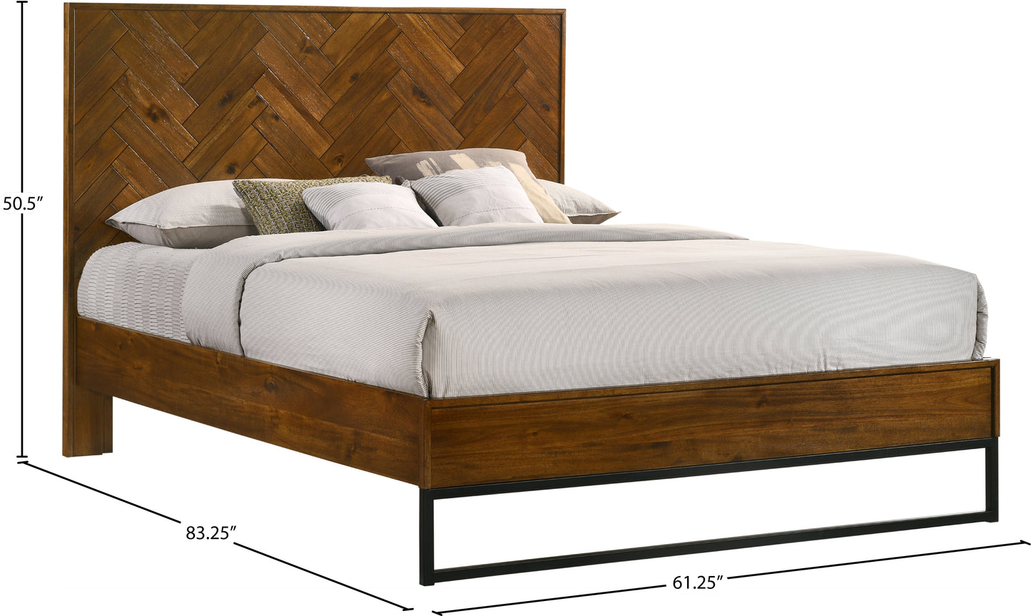 Reed Antique Coffee Queen Bed (3 Boxes) - Furniture Depot (7679025938680)