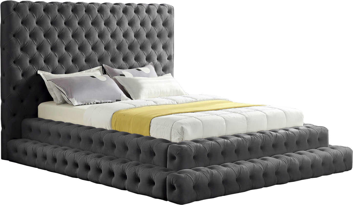 Revel Velvet Bed (3 Boxes) - Furniture Depot (7679026004216)
