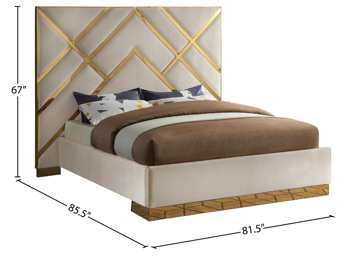 Vector Velvet Bed - Furniture Depot