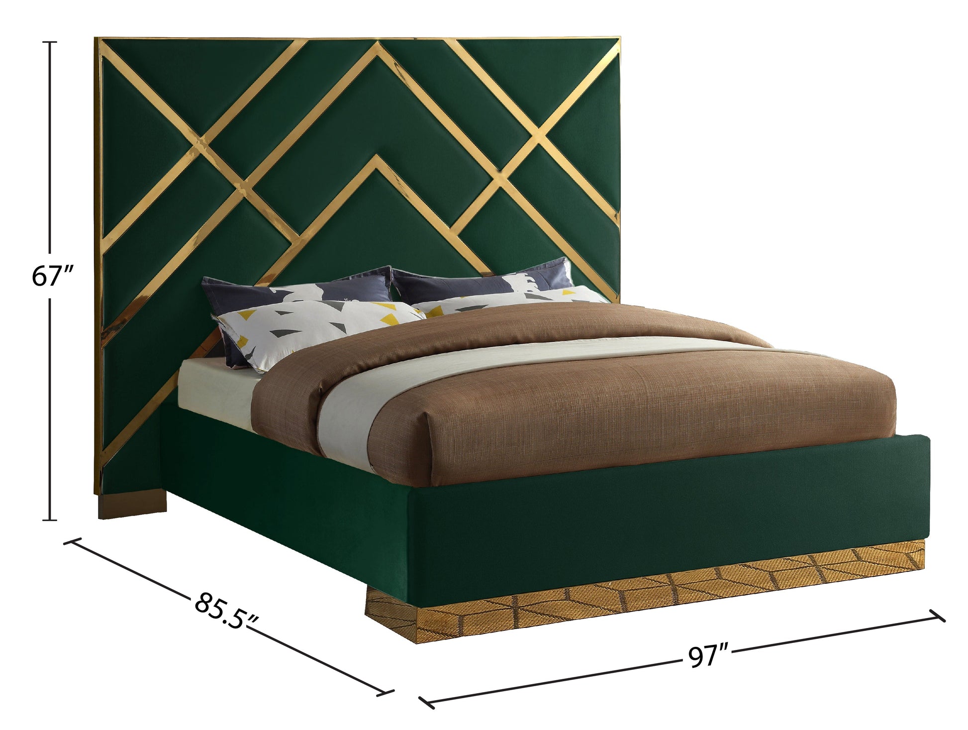 Vector Velvet Bed - Furniture Depot