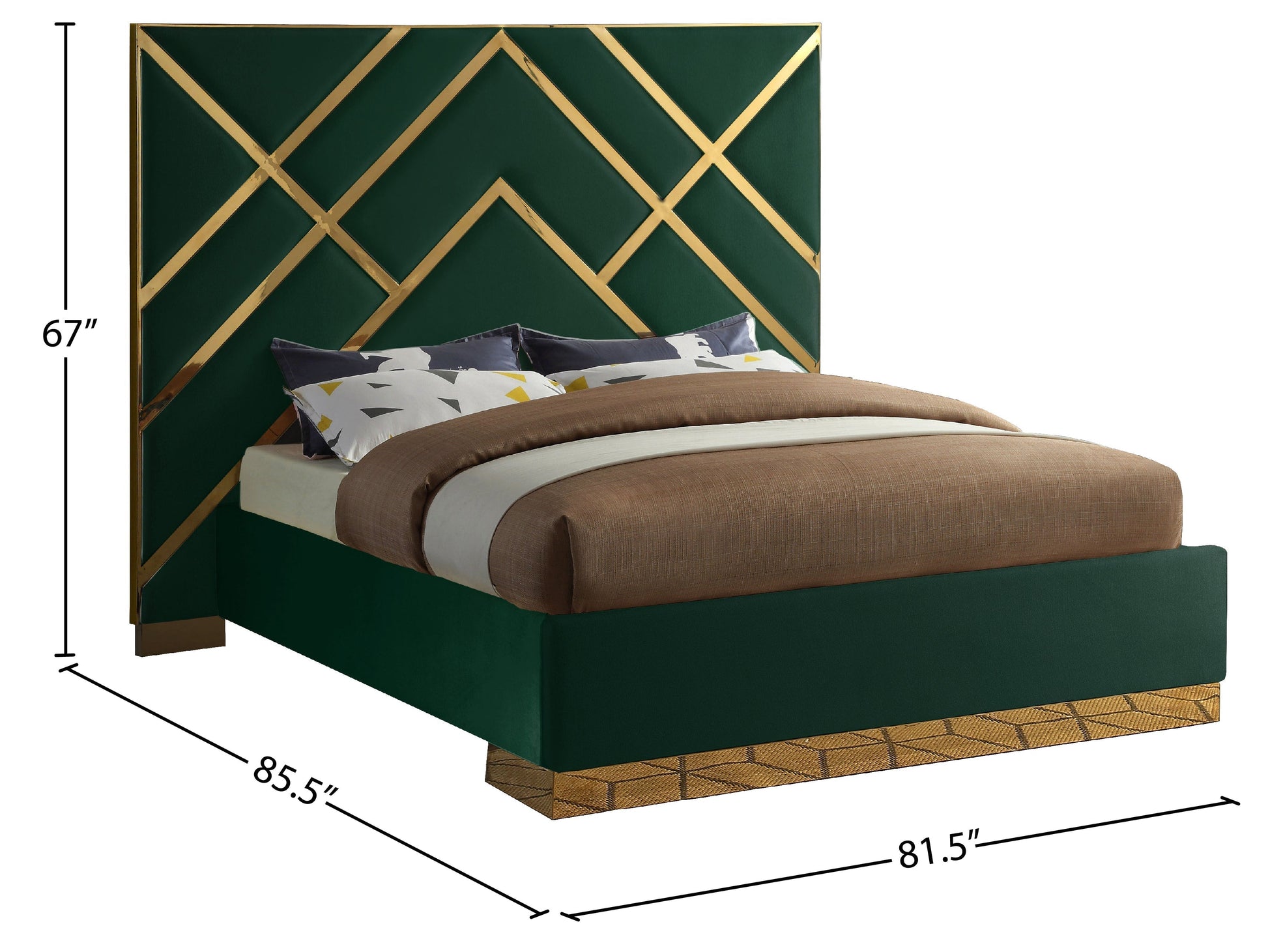 Vector Velvet Bed - Furniture Depot