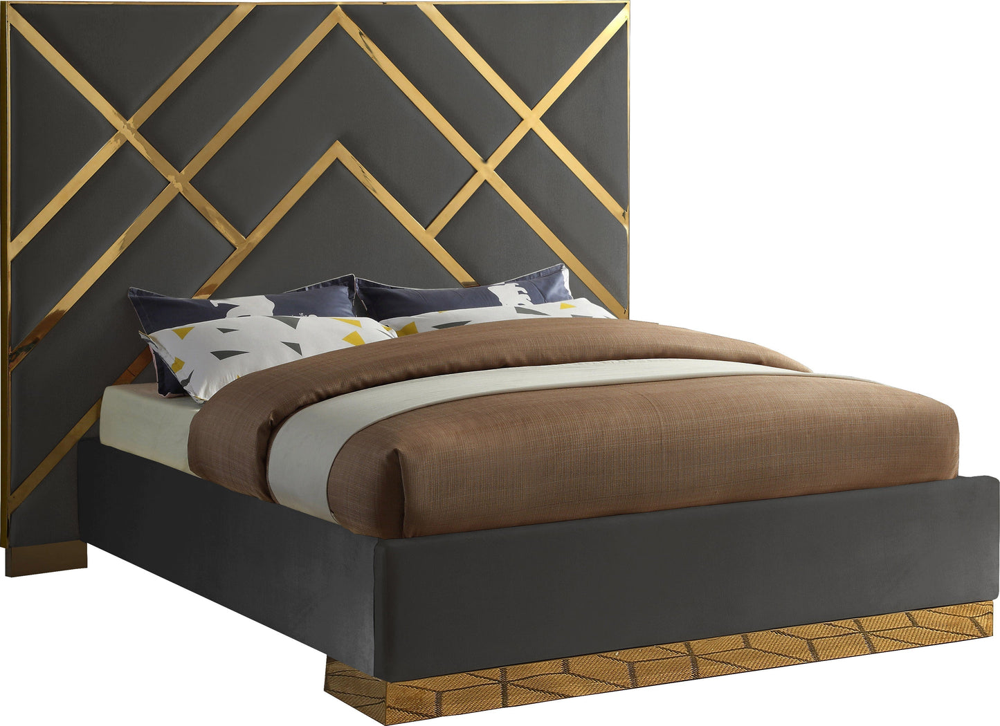 Vector Velvet Bed - Furniture Depot