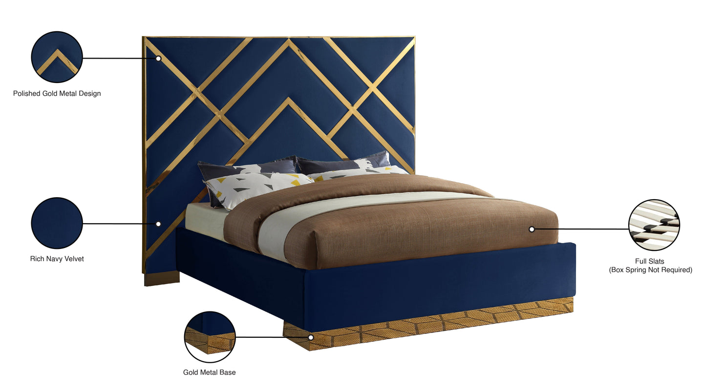 Vector Velvet Bed - Furniture Depot