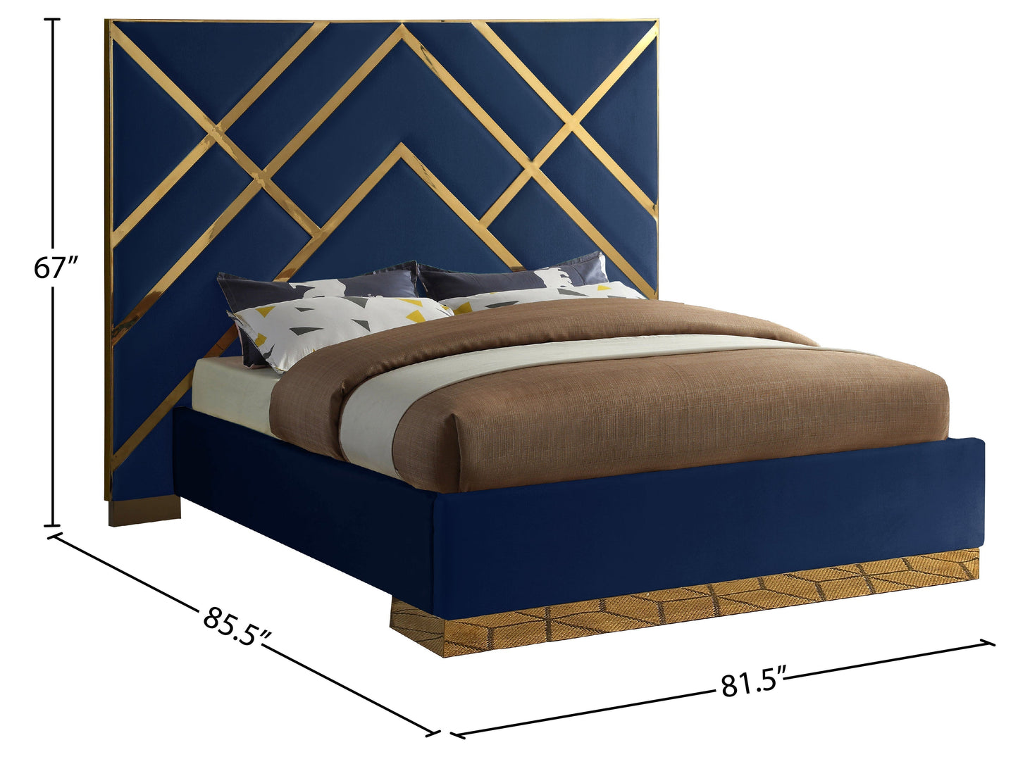 Vector Velvet Bed - Furniture Depot