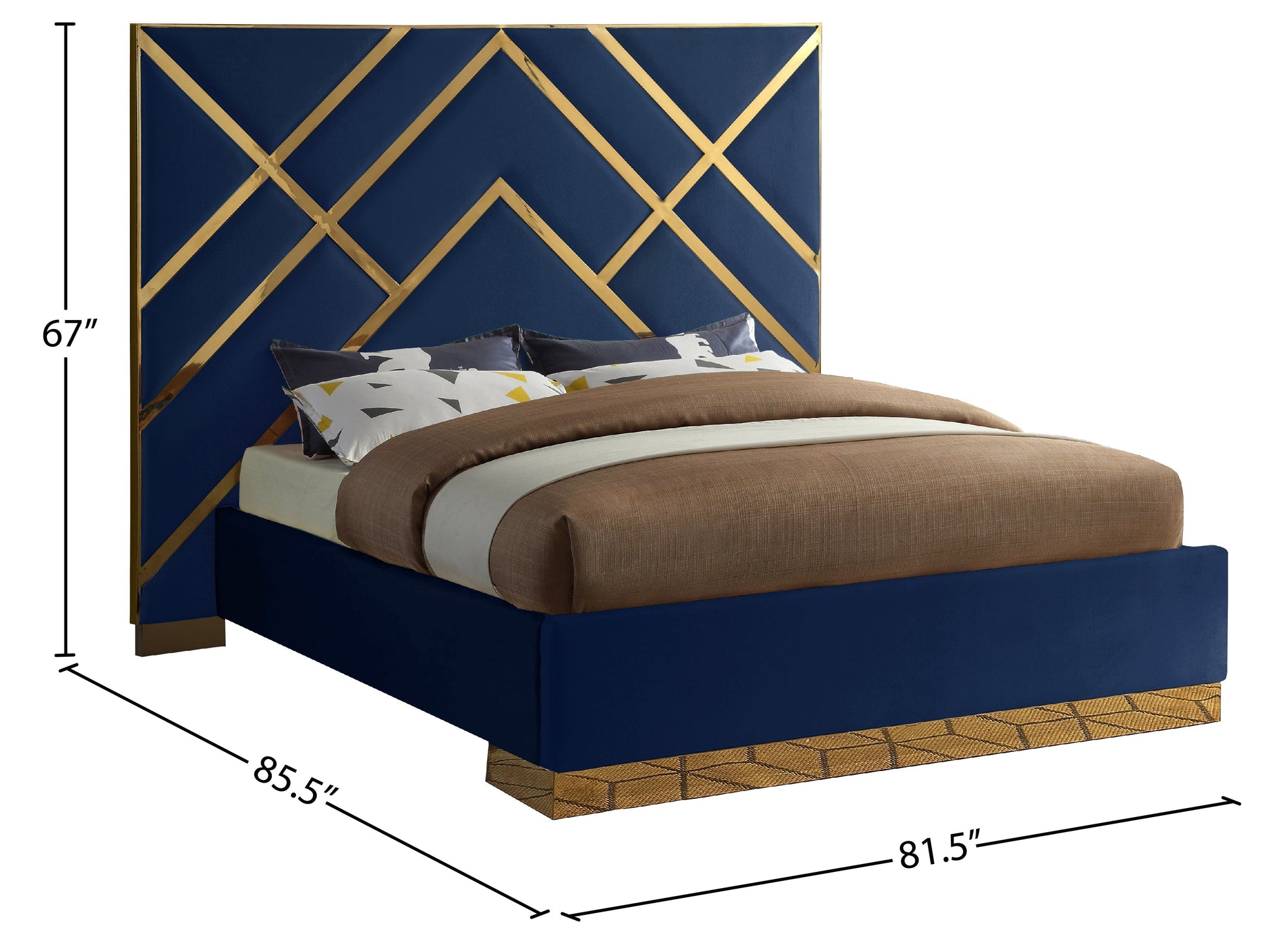 Vector Velvet Bed - Furniture Depot