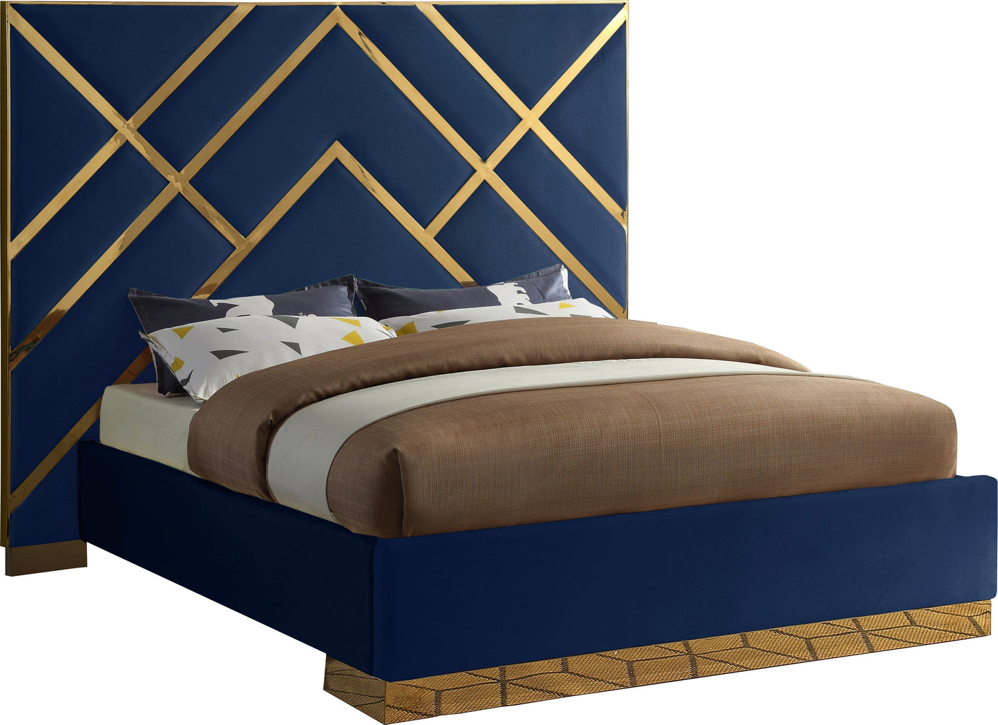 Vector Velvet Bed - Furniture Depot