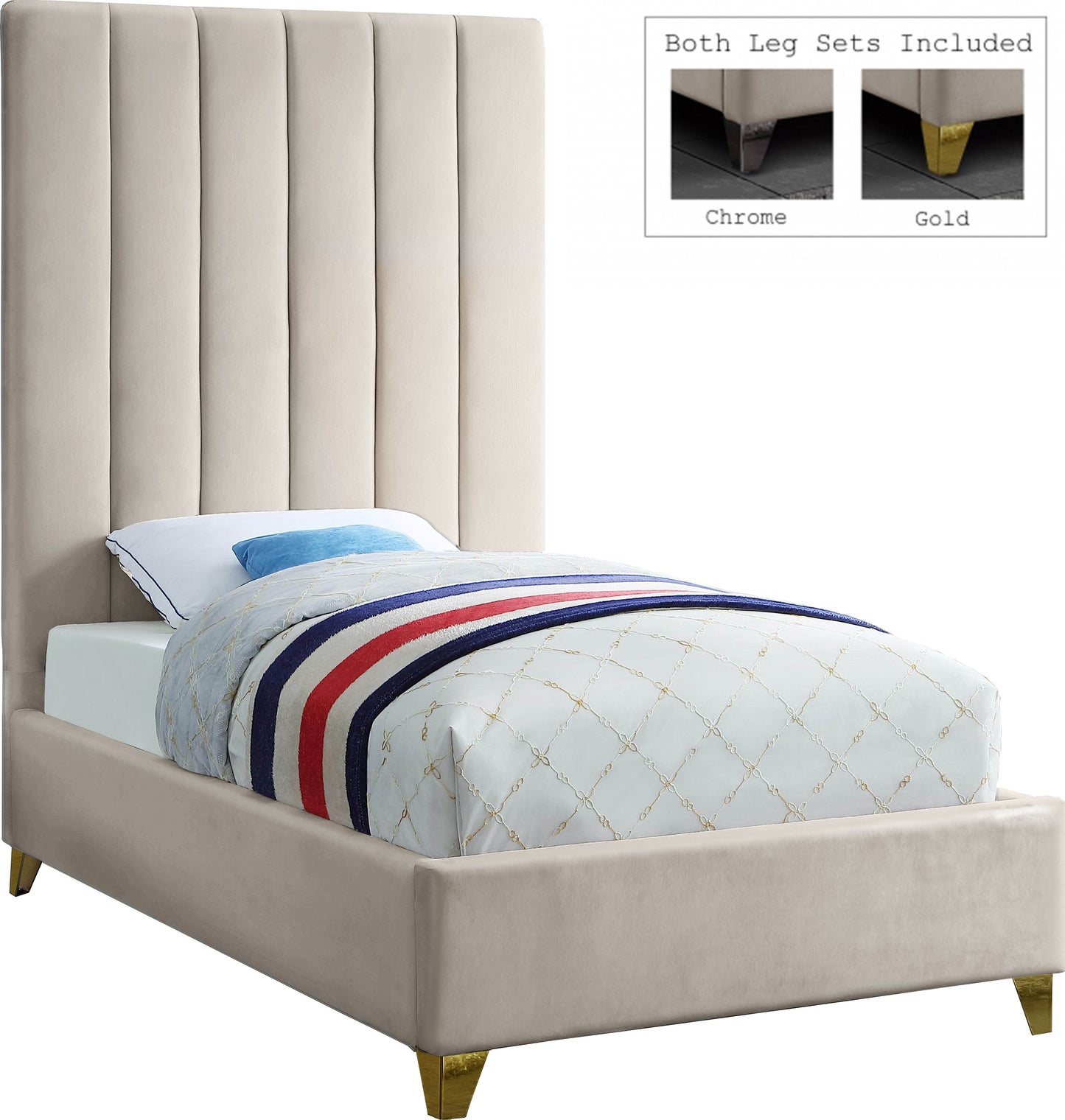 Via Velvet Bed - Furniture Depot (7679026692344)