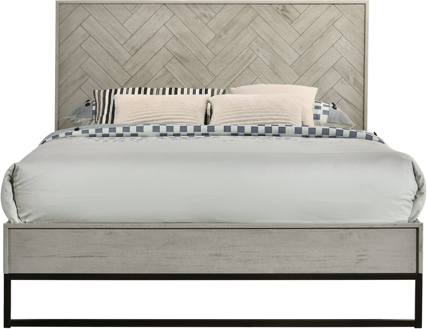 Weston Grey Stone Queen Bed (3 Boxes) - Furniture Depot (7679026954488)
