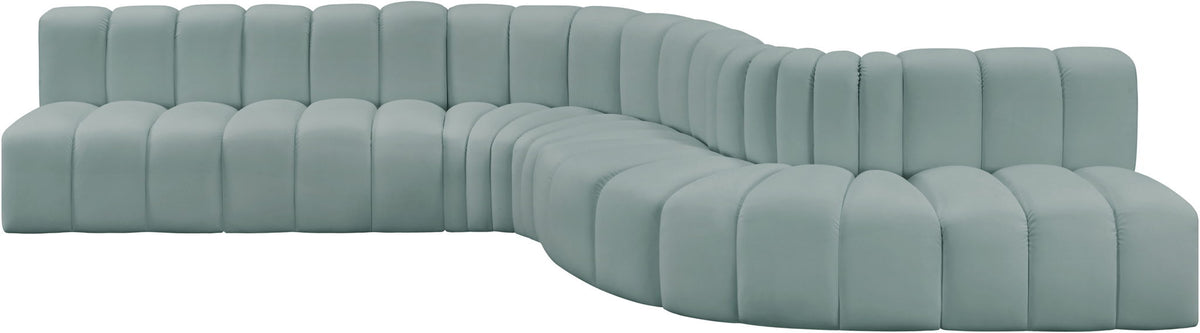 Arc - Faux Leather 7 Piece Modular Sofa