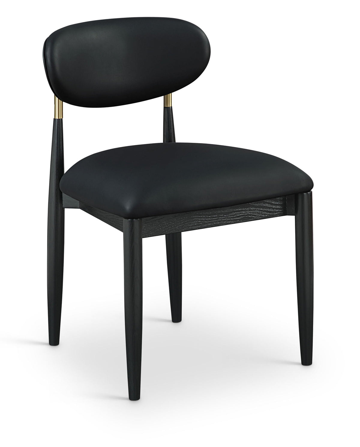Riccio - Dining Side Chair (Set of 2) - Black And Gold Frame