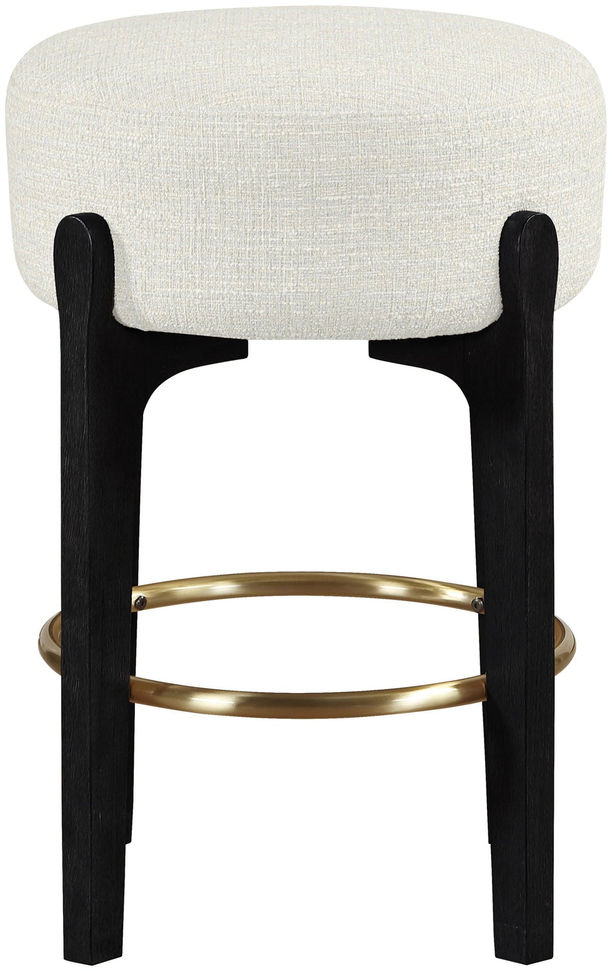 Torino - Backless Counter Stool With Brushed Black Base (Set of 2)
