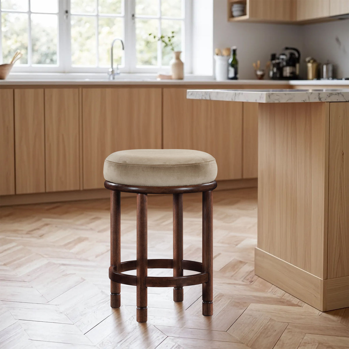 Monette - Counter Stool With Brown Base
