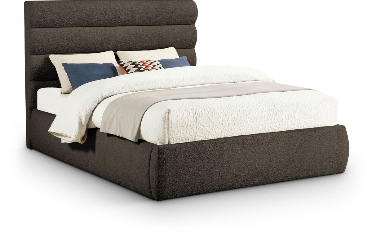 Adam - Boucle Fabric Bed With 52" Headboard
