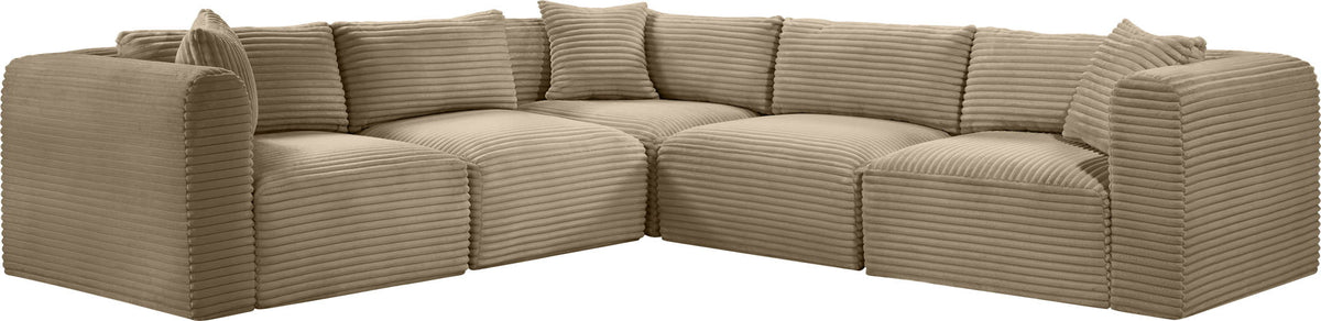 Shaggy - Fabric 5 Piece Modular Corner Sectional